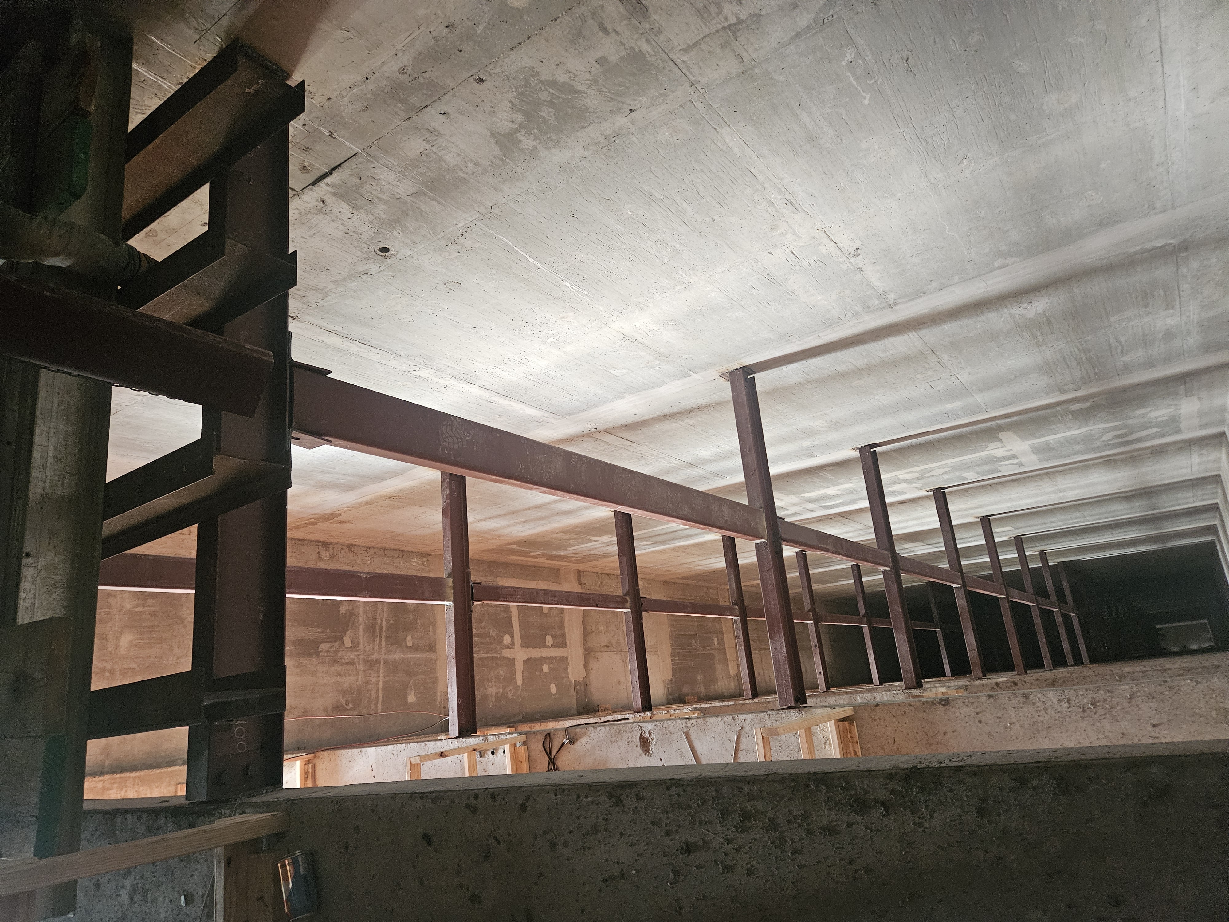 Structural steel beams and columns fabricated by Yellow Rose Steel